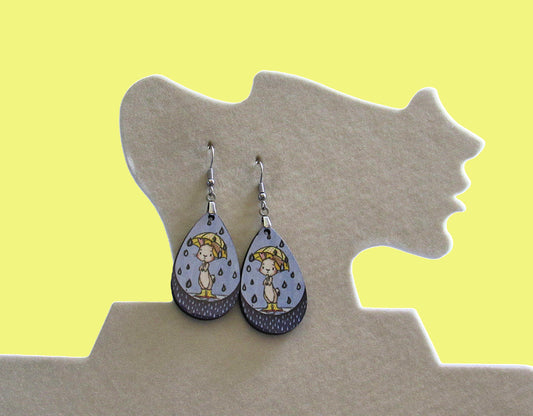 Easter Themed Teardrop Shaped Sublimated Earrings