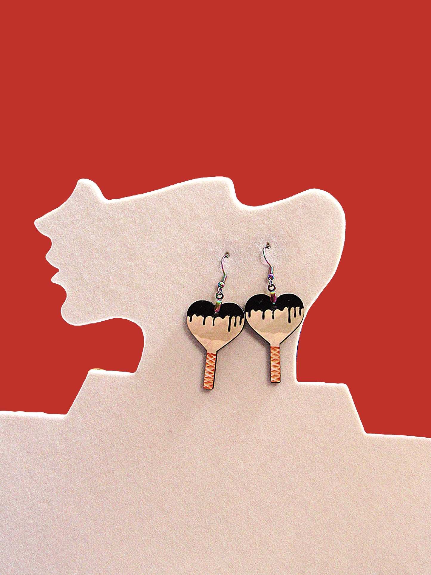 Sucker Shaped Sublimated Earrings