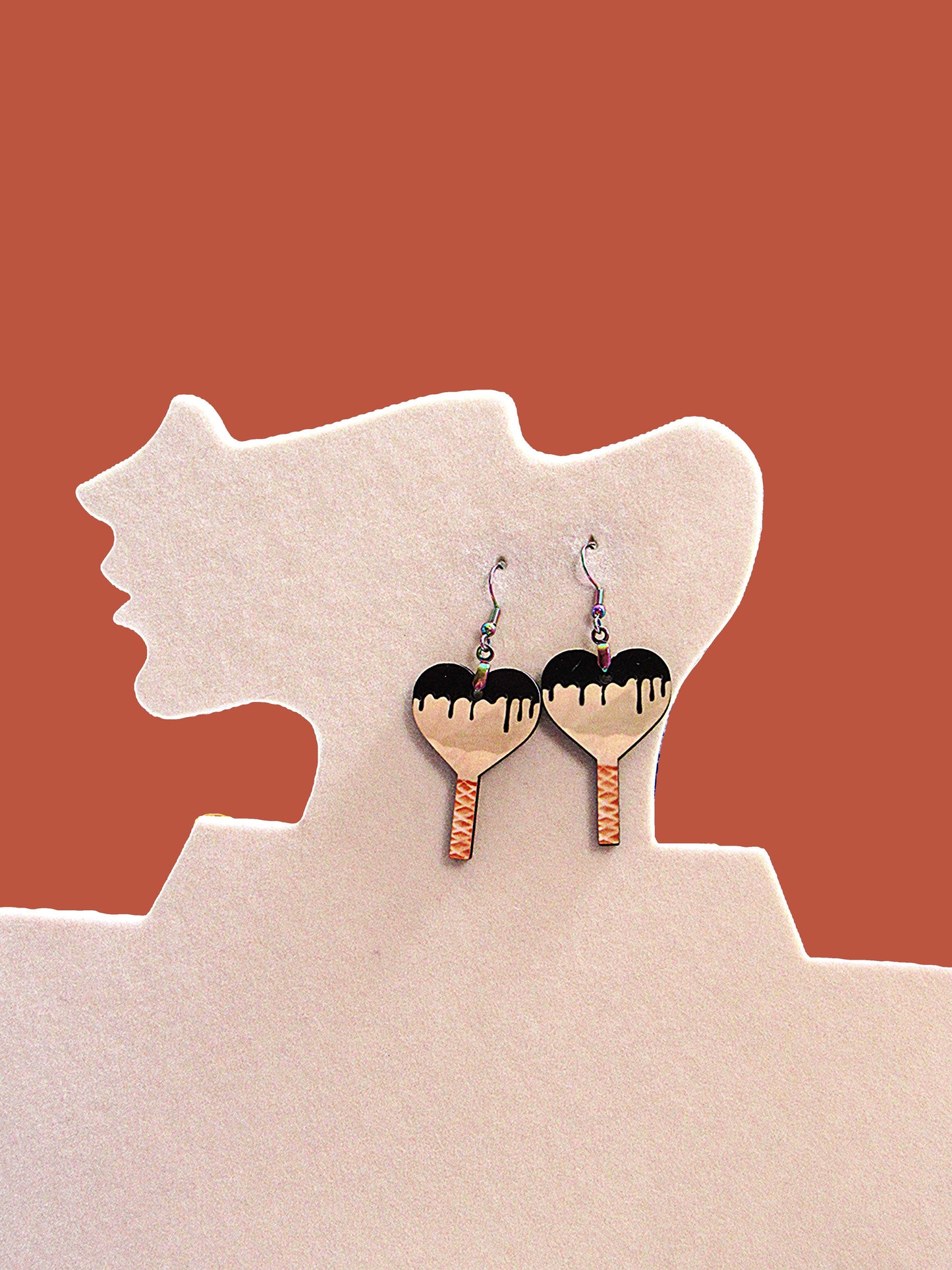Sucker Shaped Sublimated Earrings