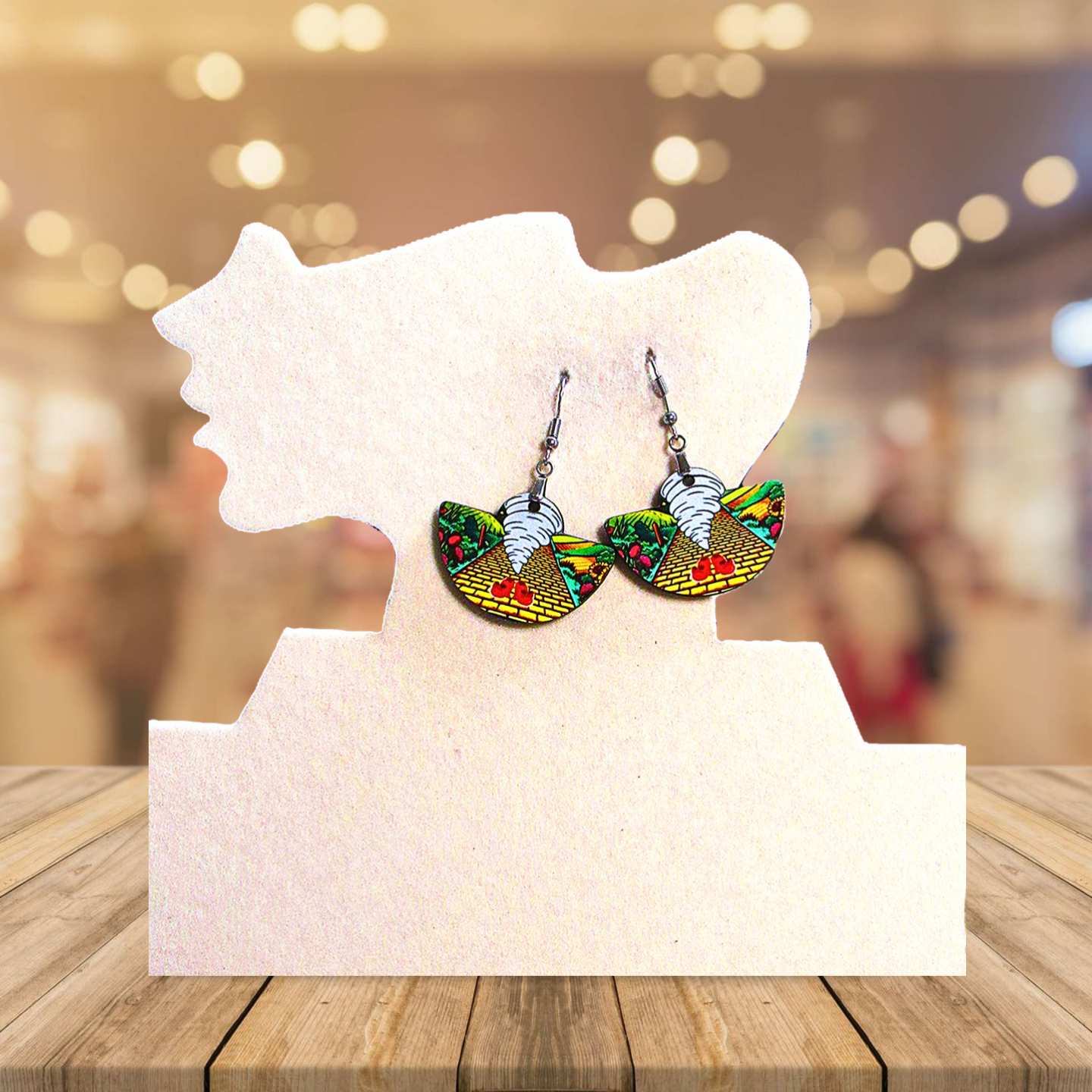 Boho Rounded Shaped Sublimated Earring MDF