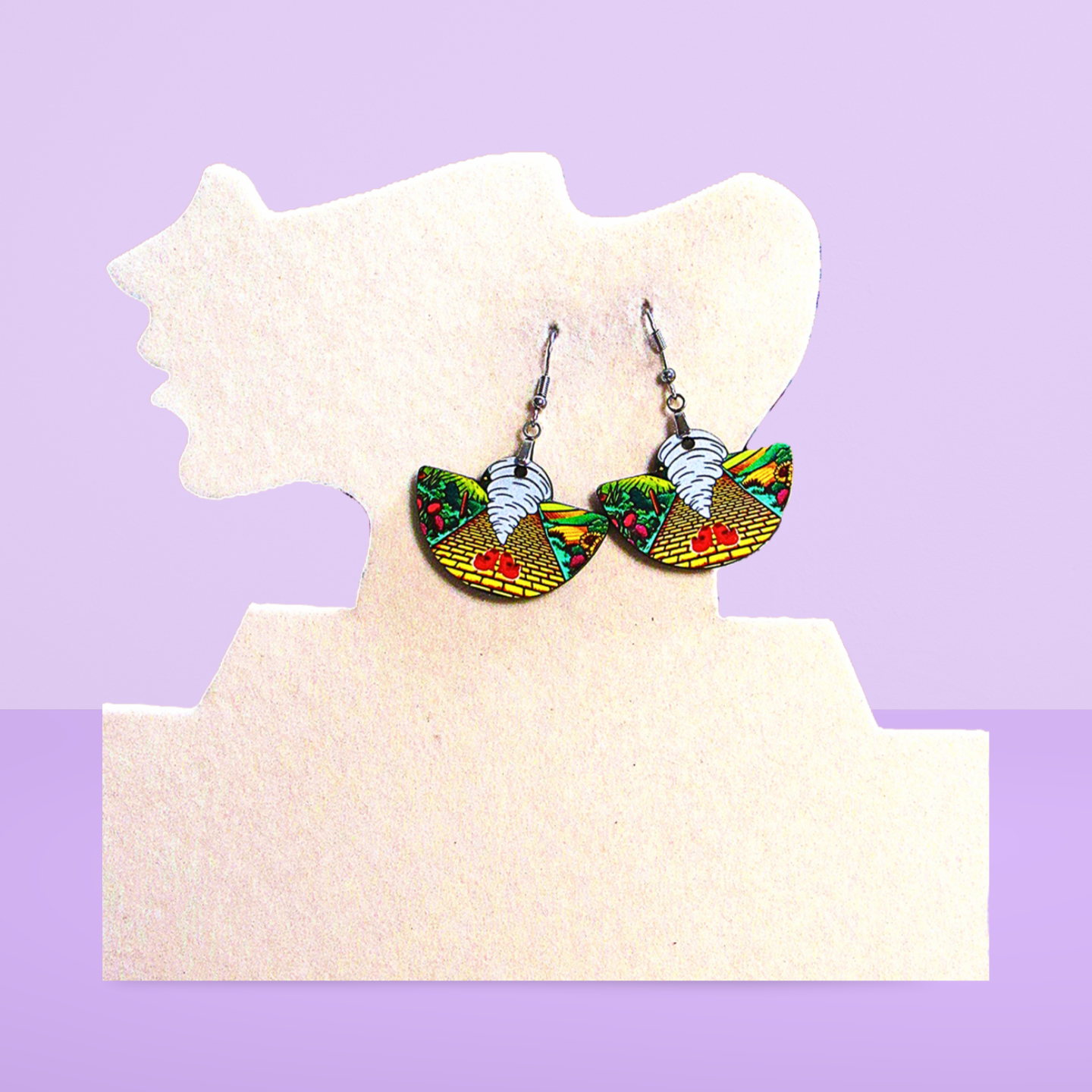 Boho Rounded Shaped Sublimated Earring MDF