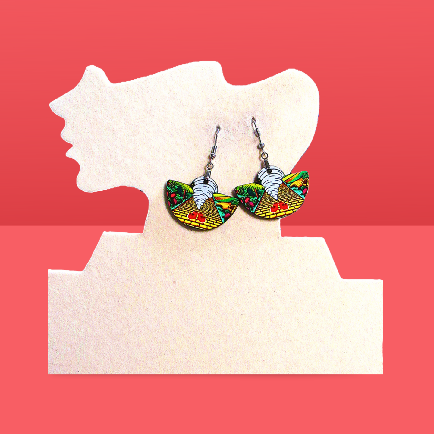 Boho Rounded Shaped Sublimated Earring MDF