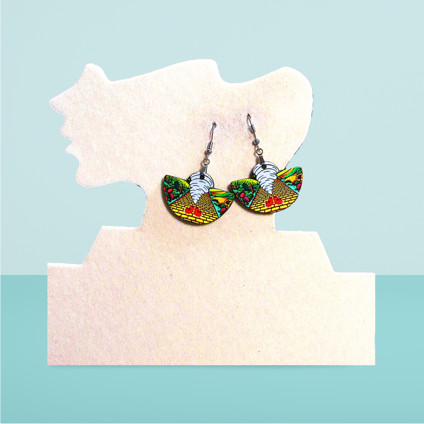 Boho Rounded Shaped Sublimated Earring MDF