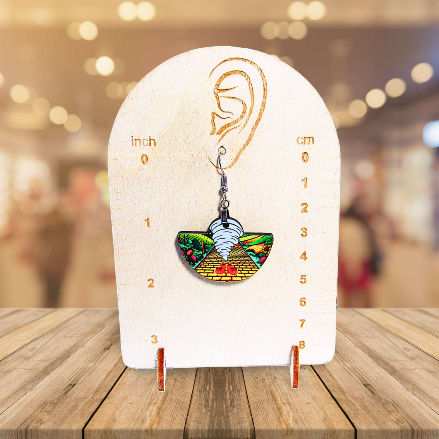 Boho Rounded Shaped Sublimated Earring MDF