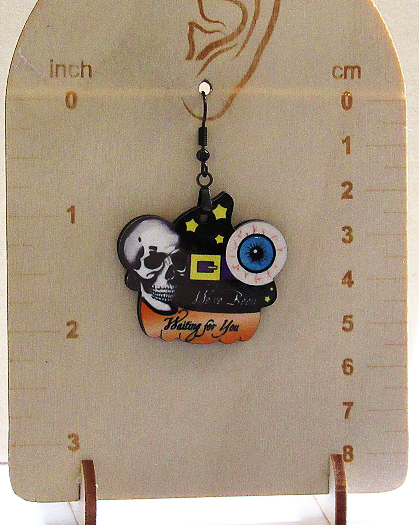 Pumpkin Shaped Witch Earring 1 inch