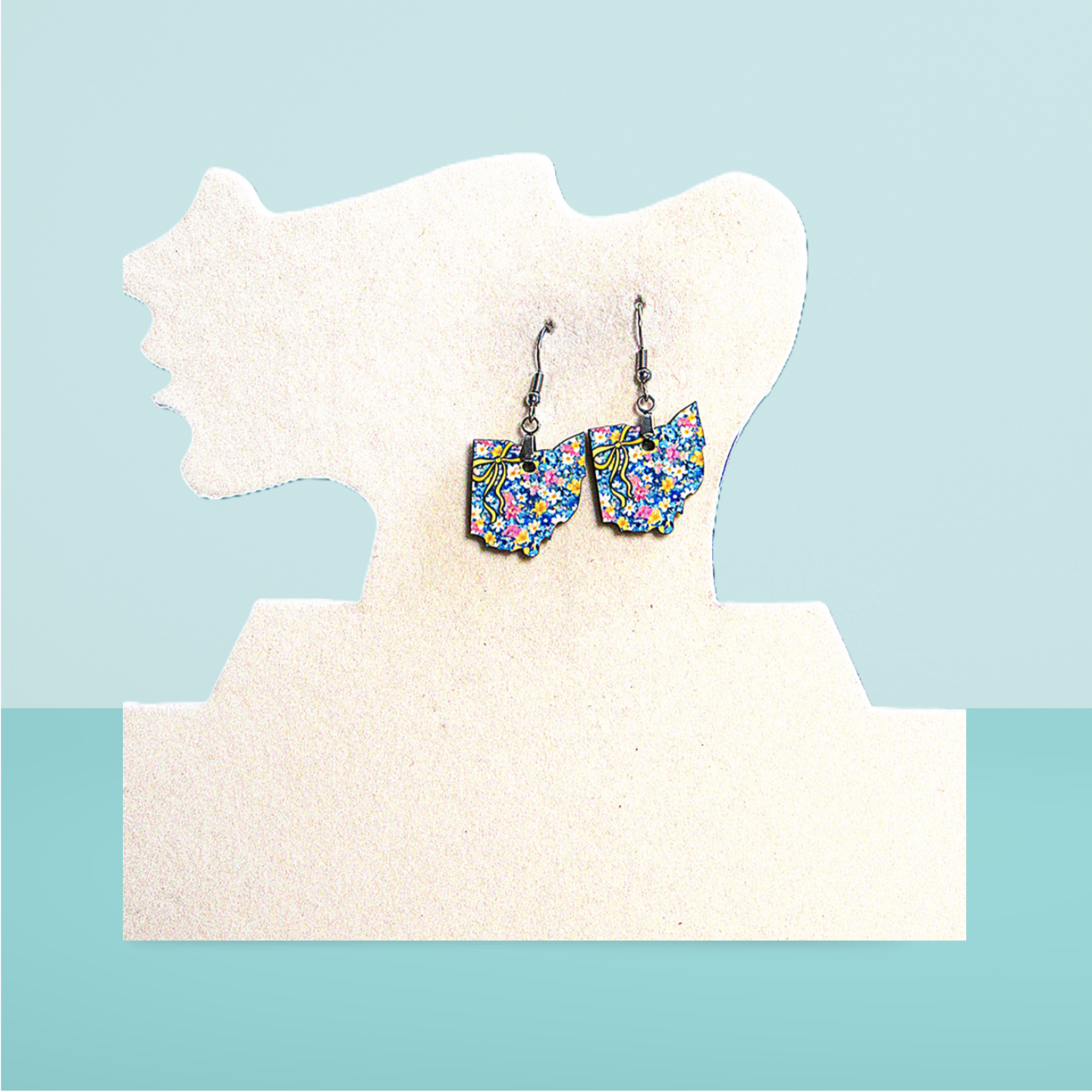 Ohio Shaped Sublimated Earrings