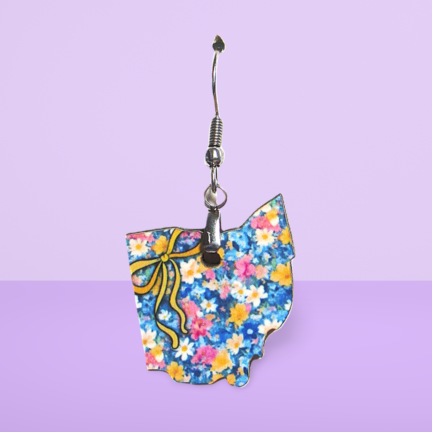 Ohio Shaped Sublimated Earrings