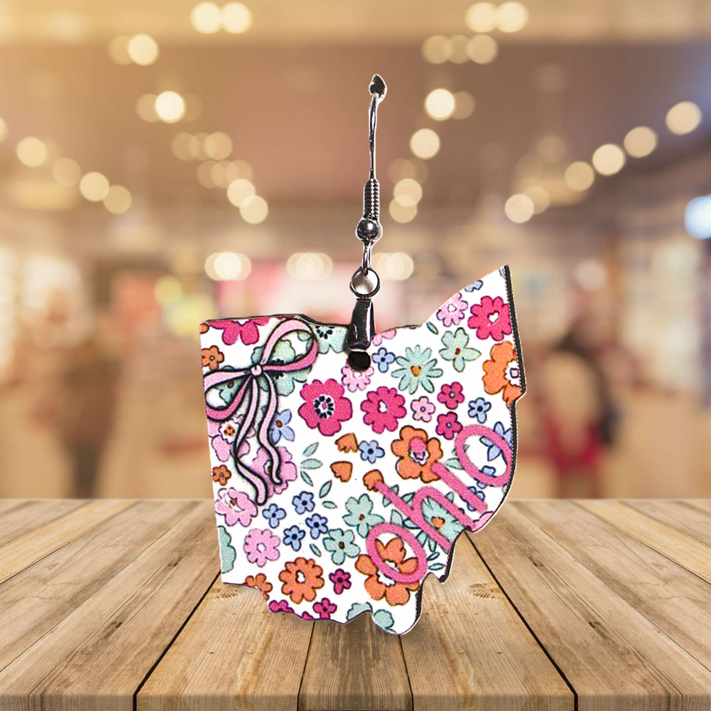 Ohio Shaped Sublimated Earrings