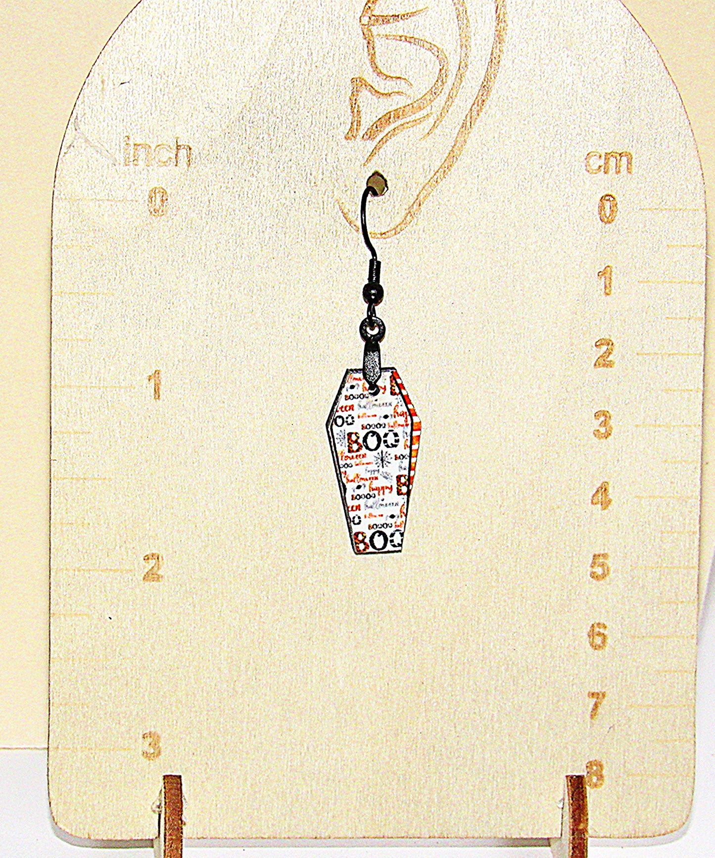 Coffin Shaped Sublimated Earrings 1 inch