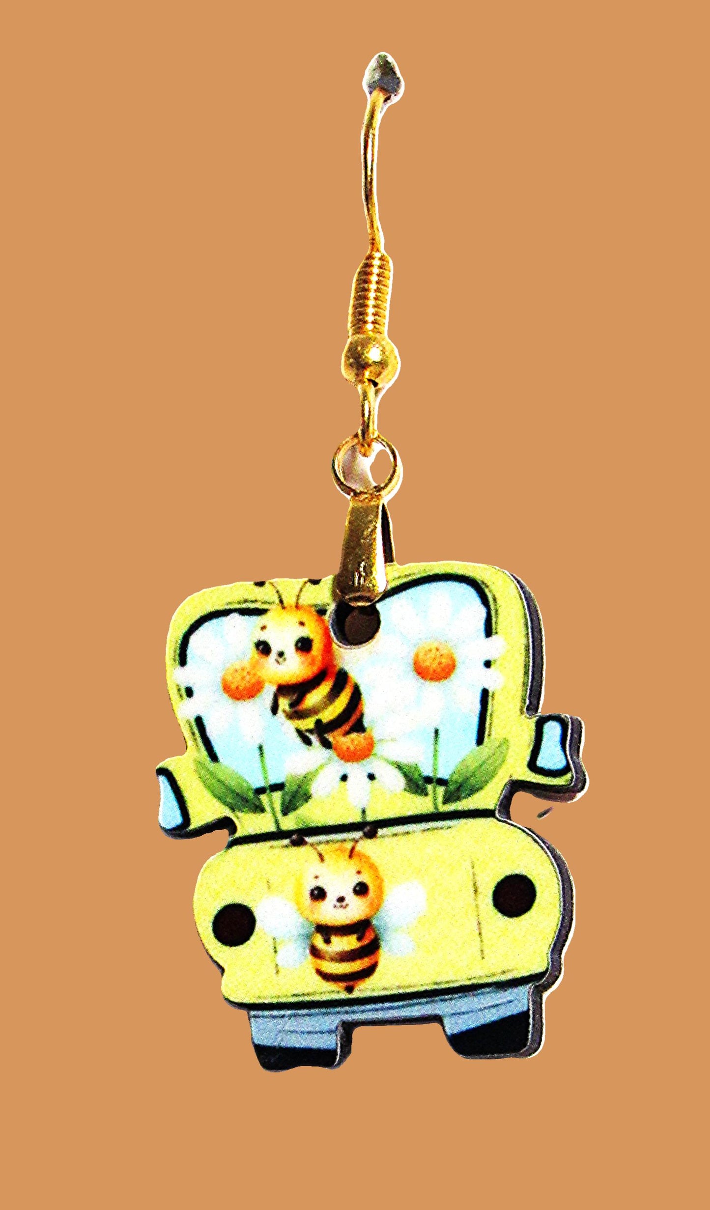 Truck Shaped Sublimated Earring 1 inch