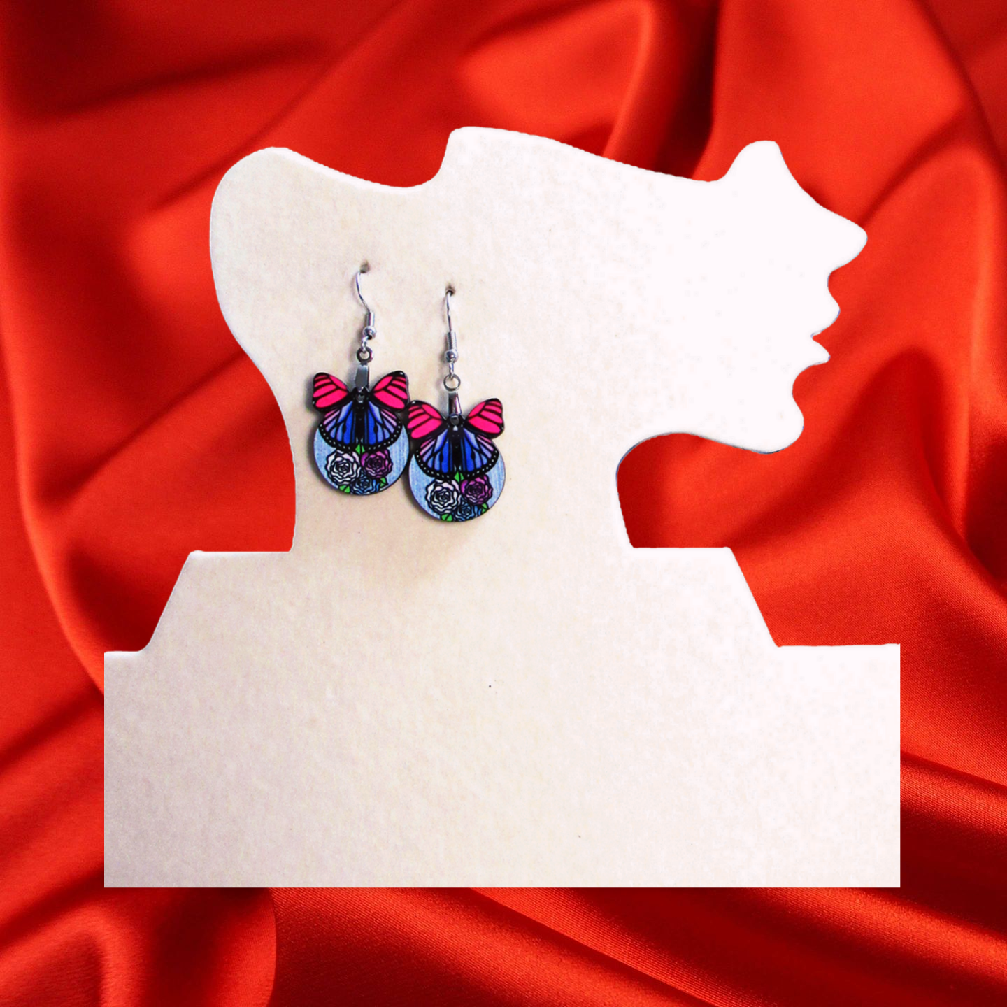 Ball with Butterfly Shaped Sublimated Earrings
