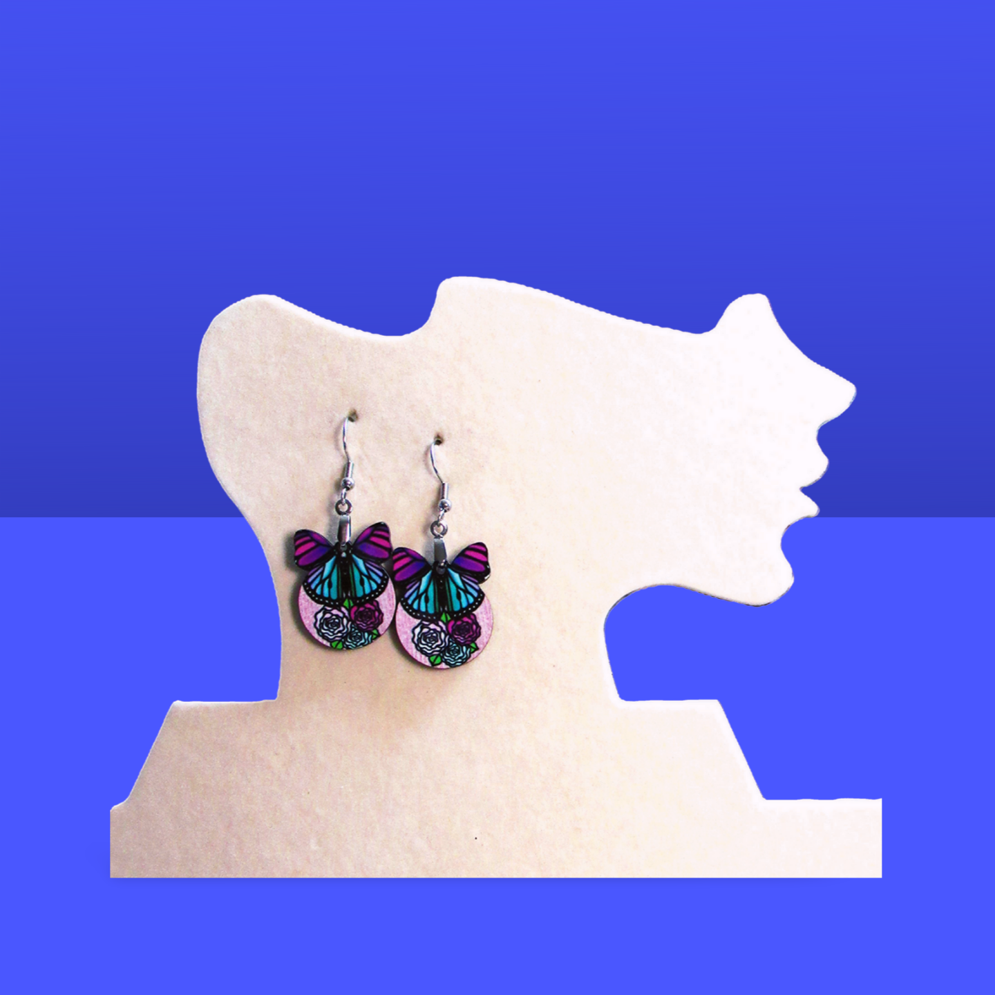 Ball with Butterfly Shaped Sublimated Earrings