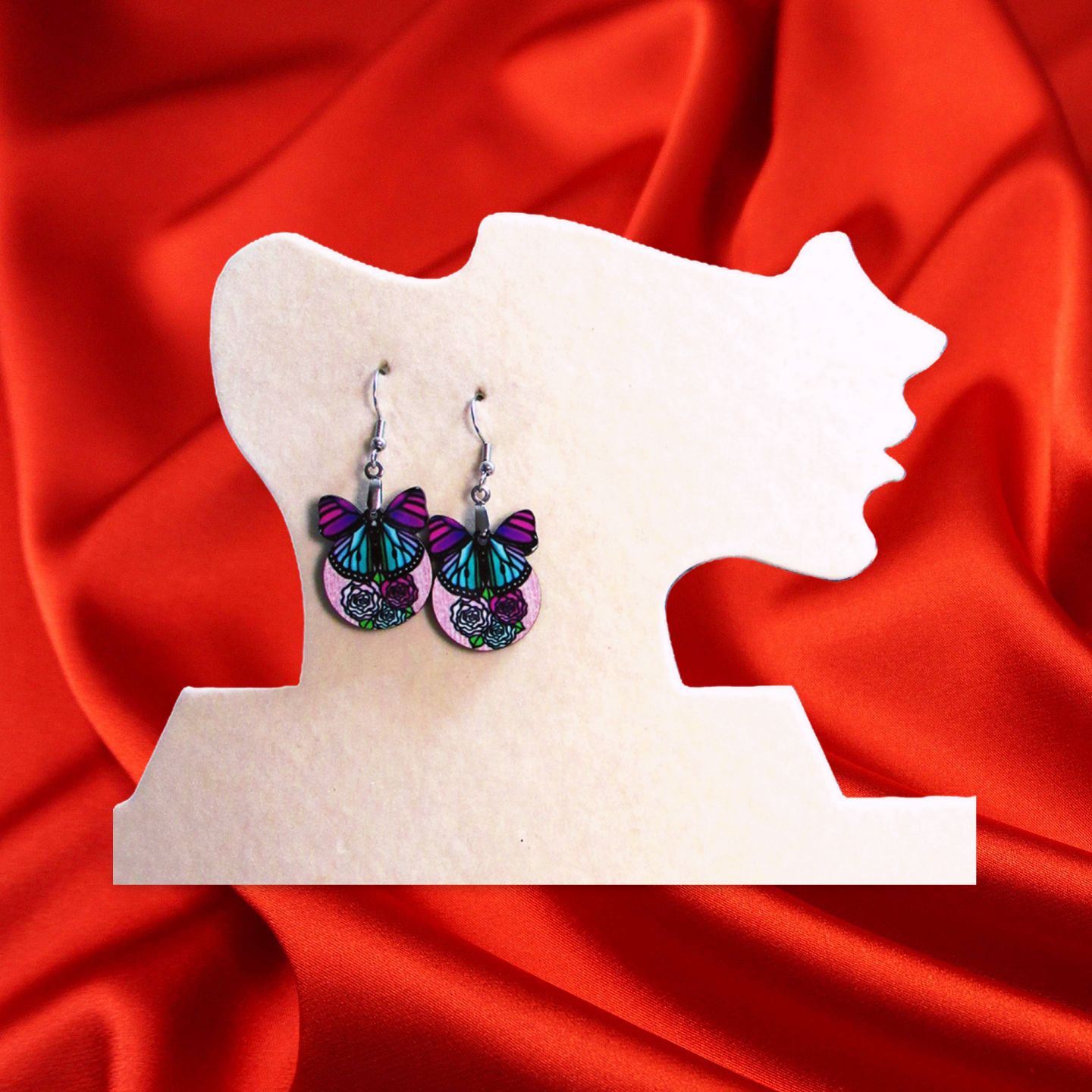 Ball with Butterfly Shaped Sublimated Earrings