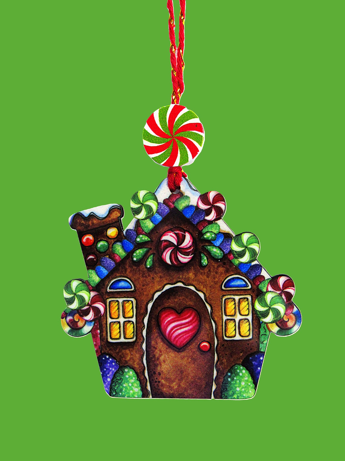 Gumdrop House Shaped Sublimated Ornament