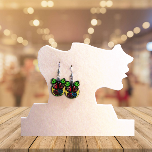 Ball with Butterfly Shaped Sublimated Earrings