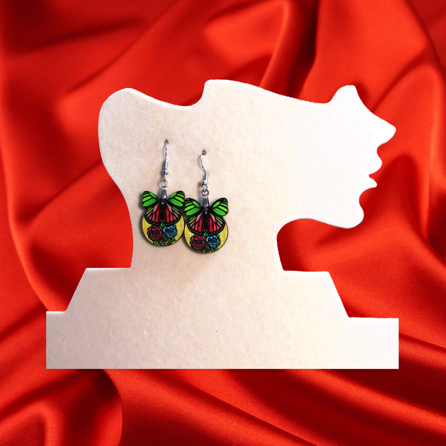 Ball with Butterfly Shaped Sublimated Earrings