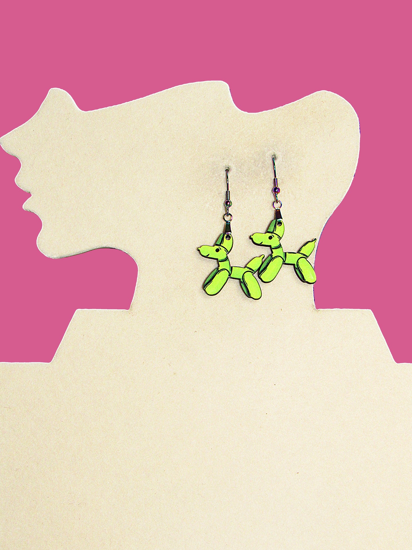 Dog Balloon Shaped Sublimated Earrings 1 inch