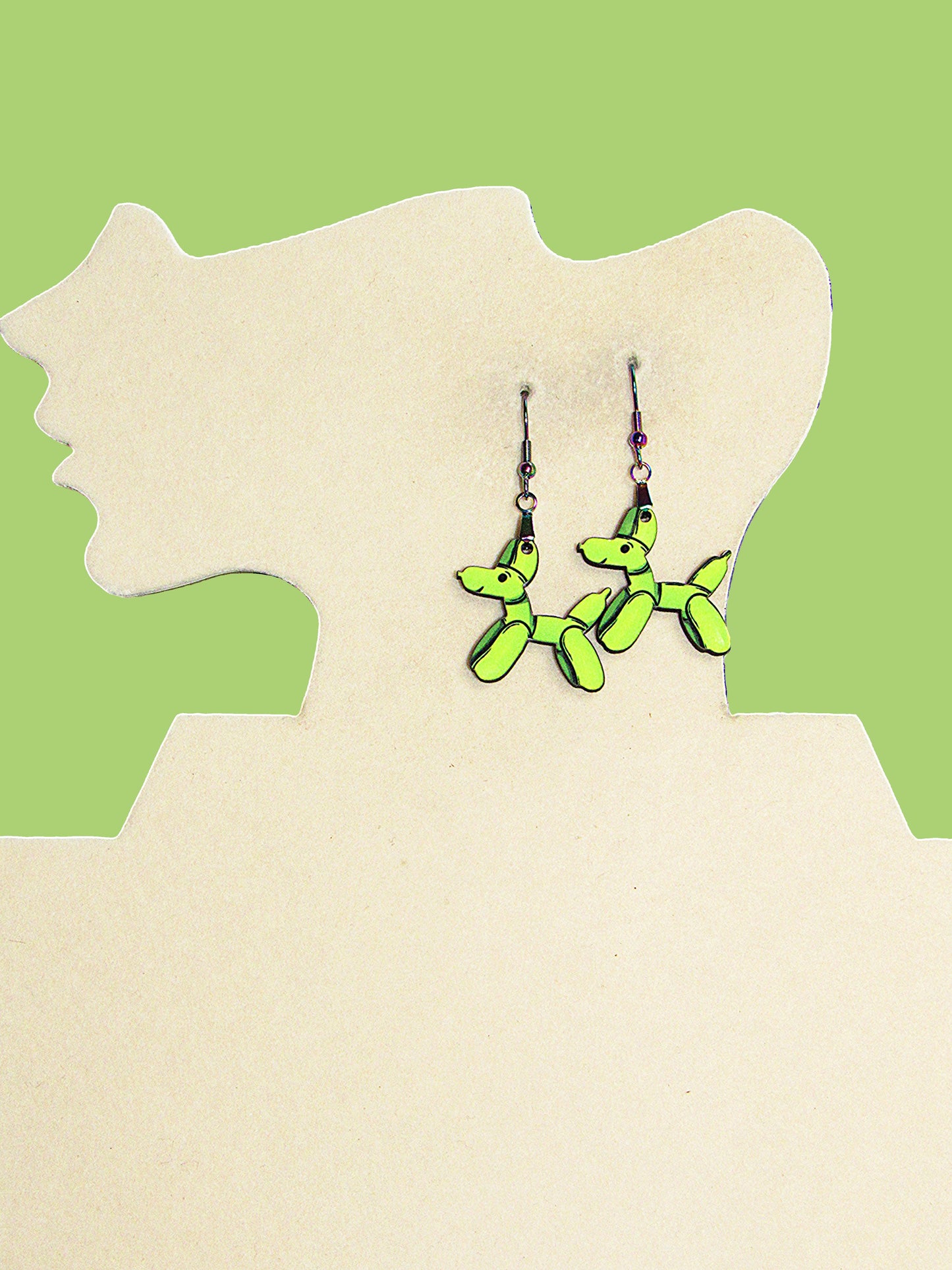 Dog Balloon Shaped Sublimated Earrings 1 inch