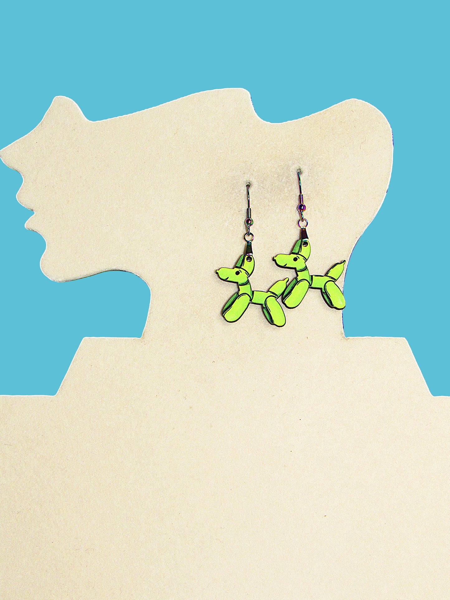 Dog Balloon Shaped Sublimated Earrings 1 inch