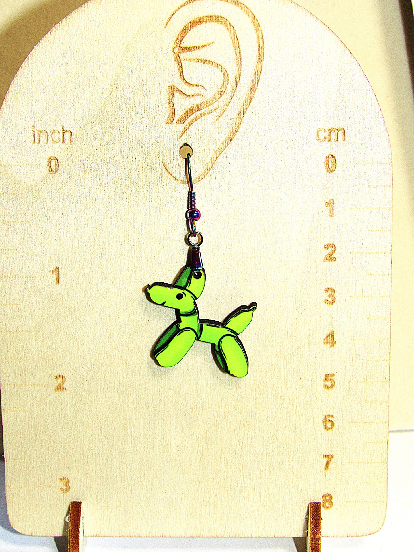 Dog Balloon Shaped Sublimated Earrings 1 inch