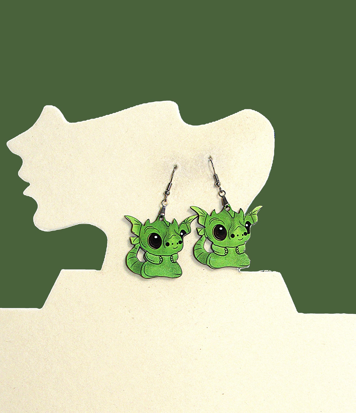 Dragon Shaped Sublimated Earrings