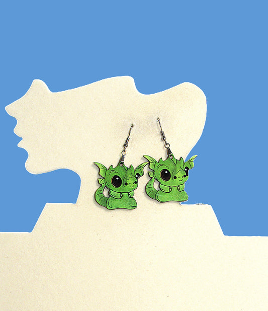 Dragon Shaped Sublimated Earrings