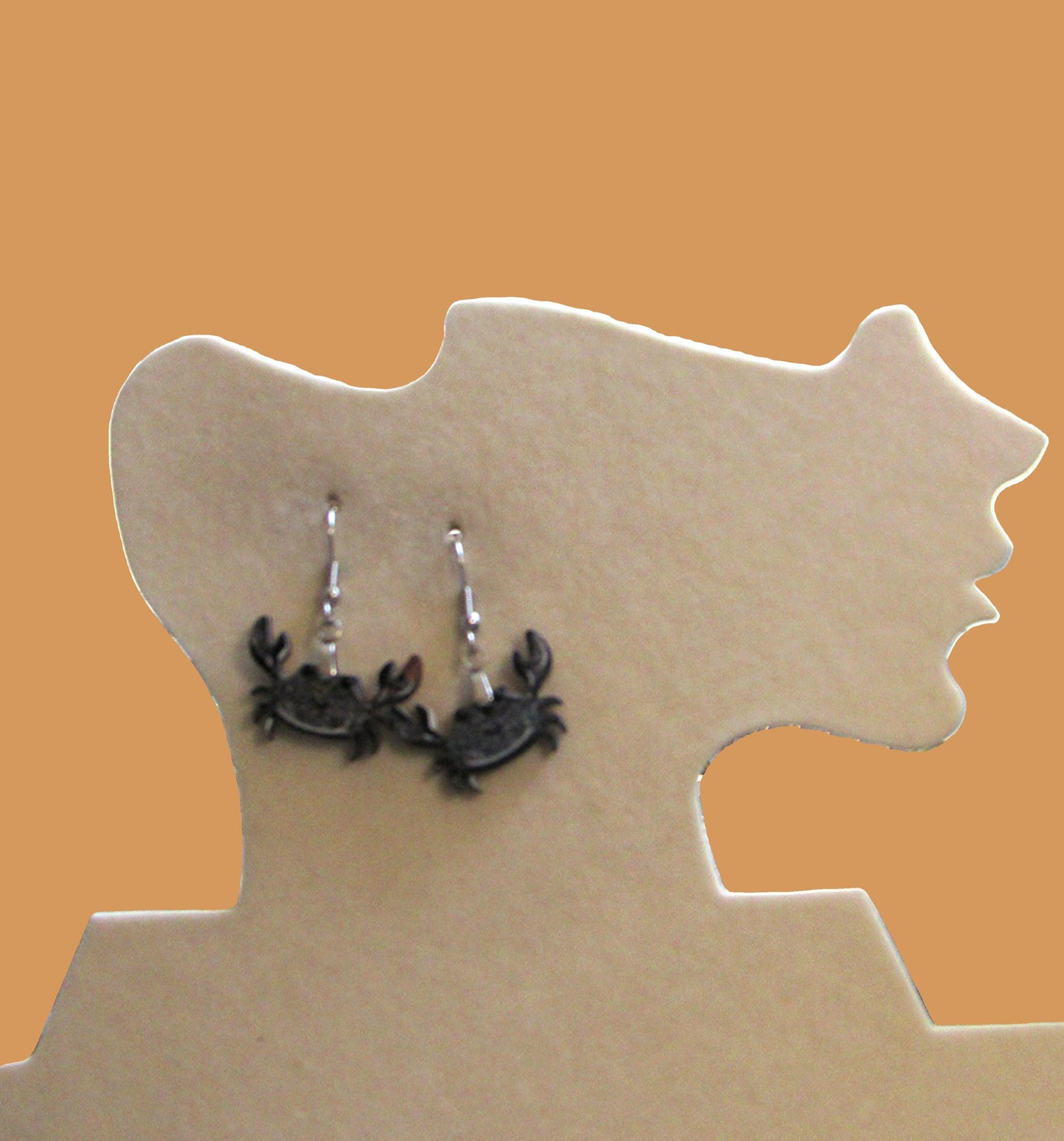Crab Shaped Sublimated Earrings 1 inch