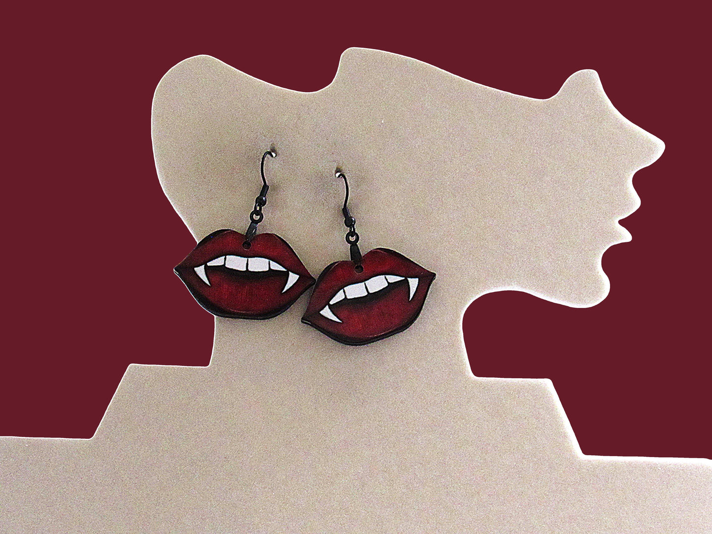 Lip Shaped Sublimated Earrings