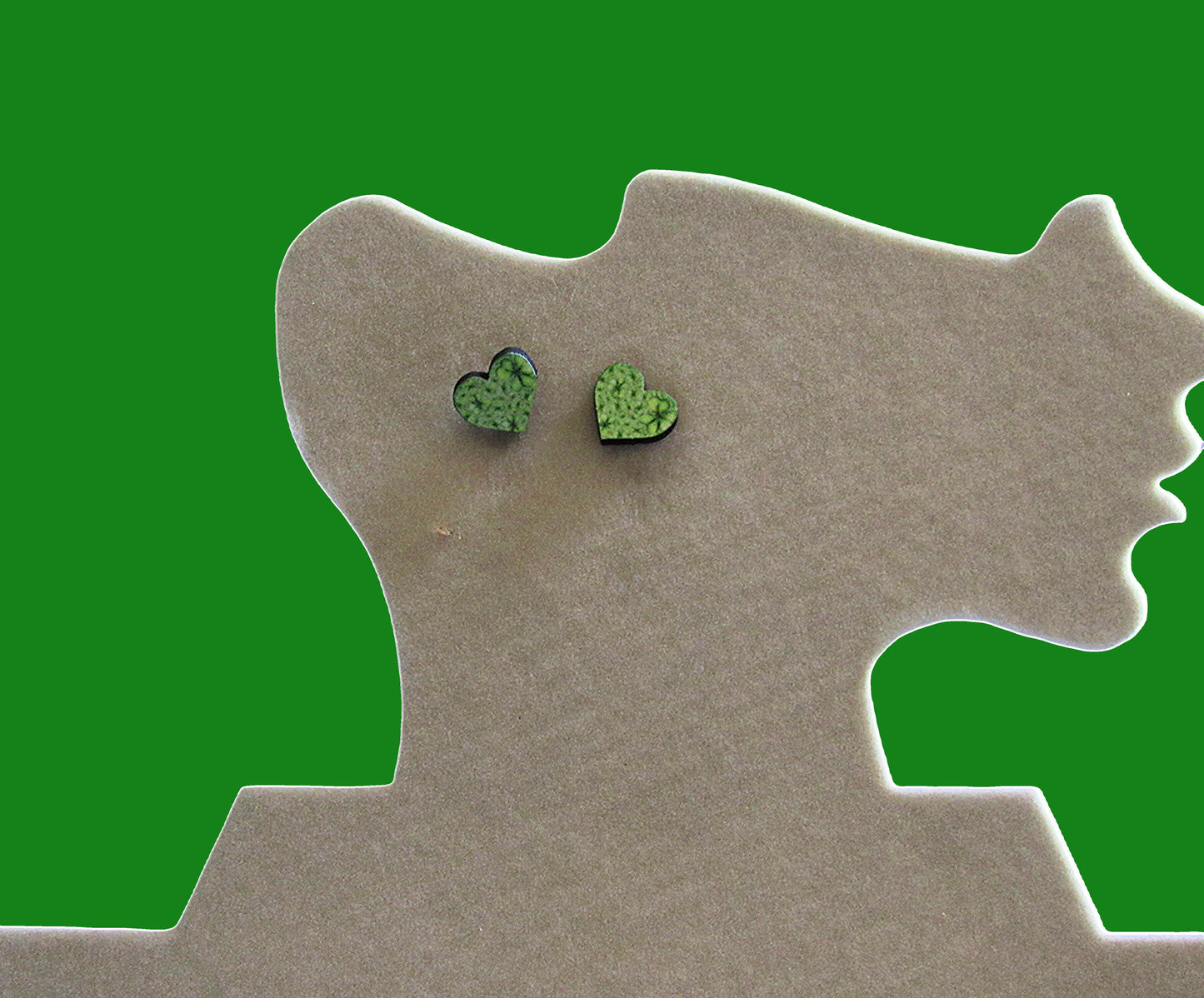 Heart Shaped Sublimated Stud Earrings