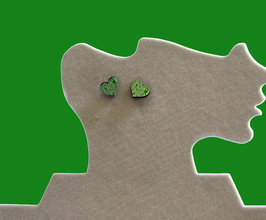 Heart Shaped Sublimated Stud Earrings