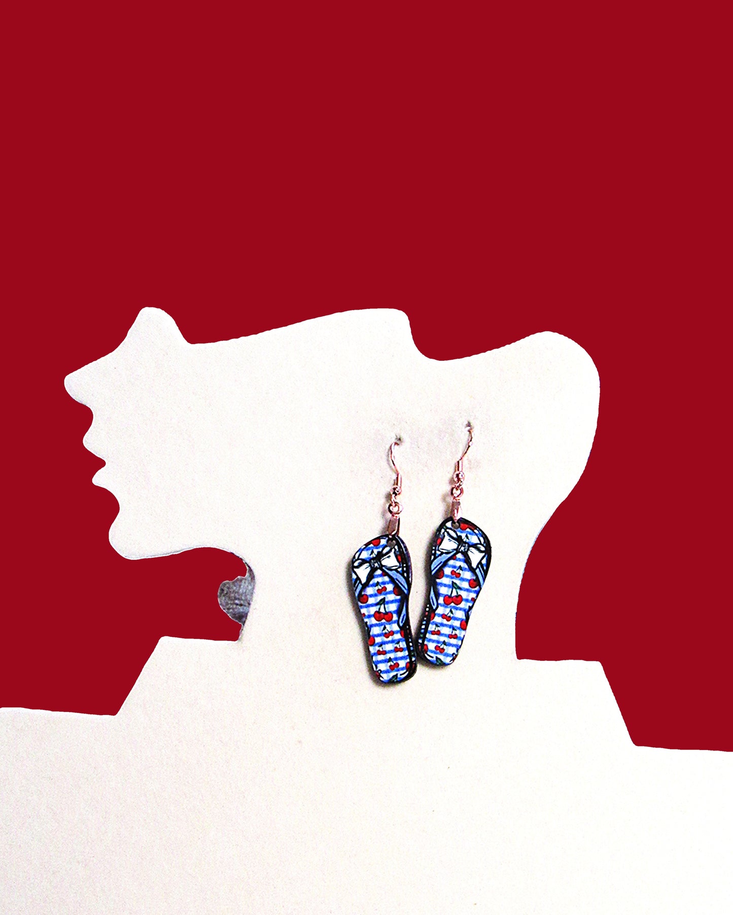 Flip Flop Shaped Sublimated Earrings