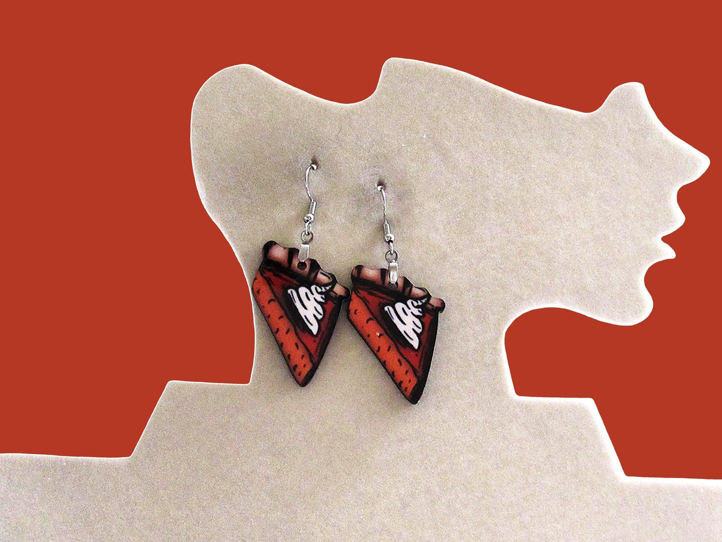 Pie Shaped Sublimated Earring
