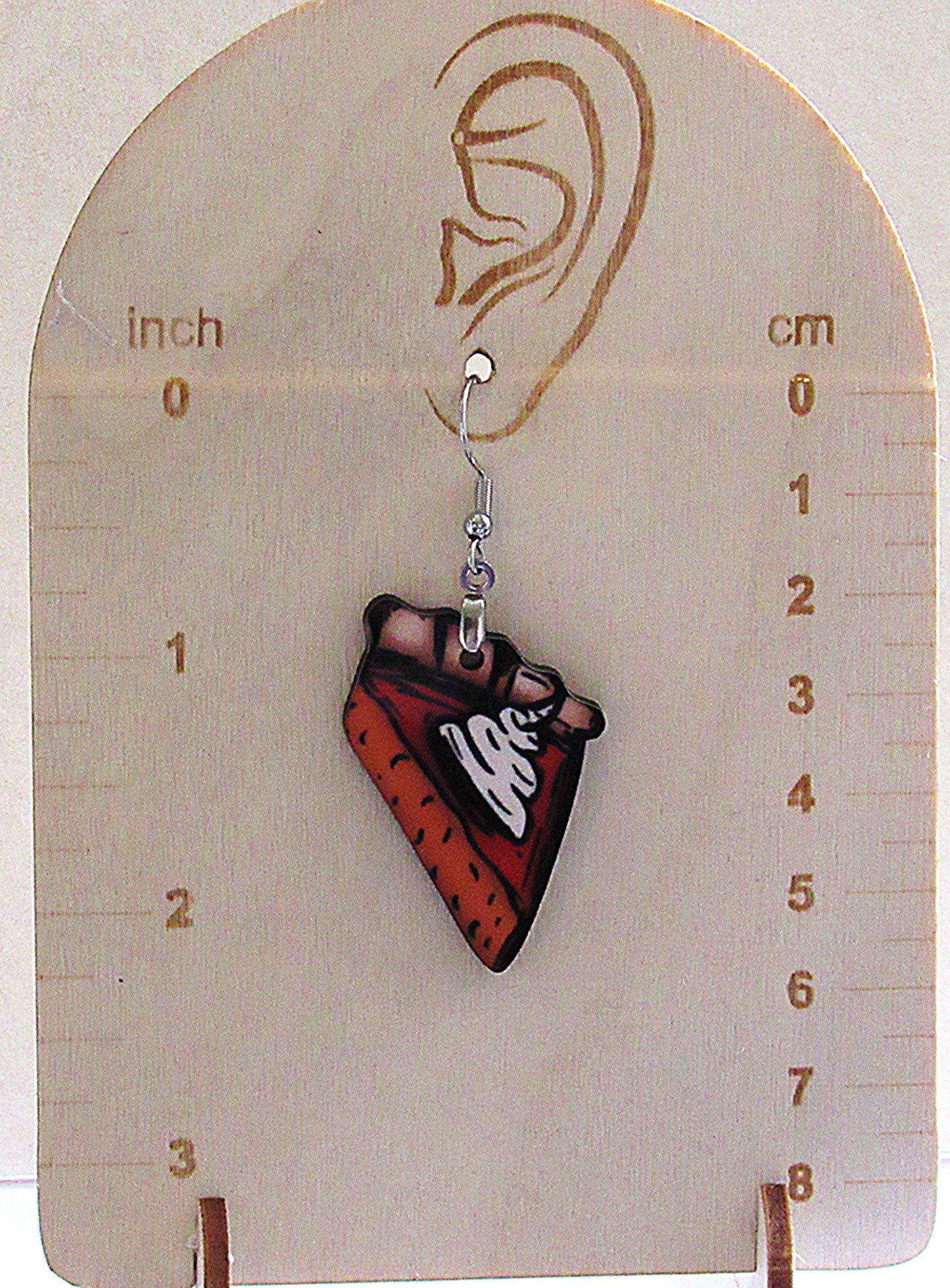 Pie Shaped Sublimated Earring