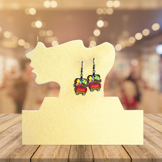 Truck Shaped Sublimated Earring 1 inch