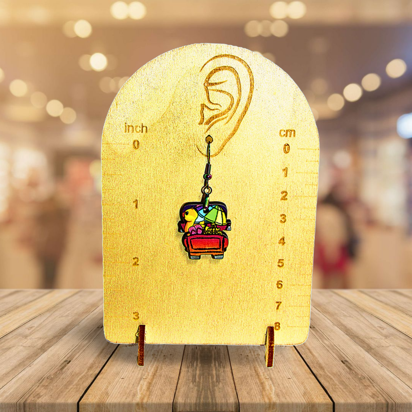 Truck Shaped Sublimated Earring 1 inch