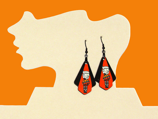 Fan Shaped Sublimated Earrings 1.5 inch