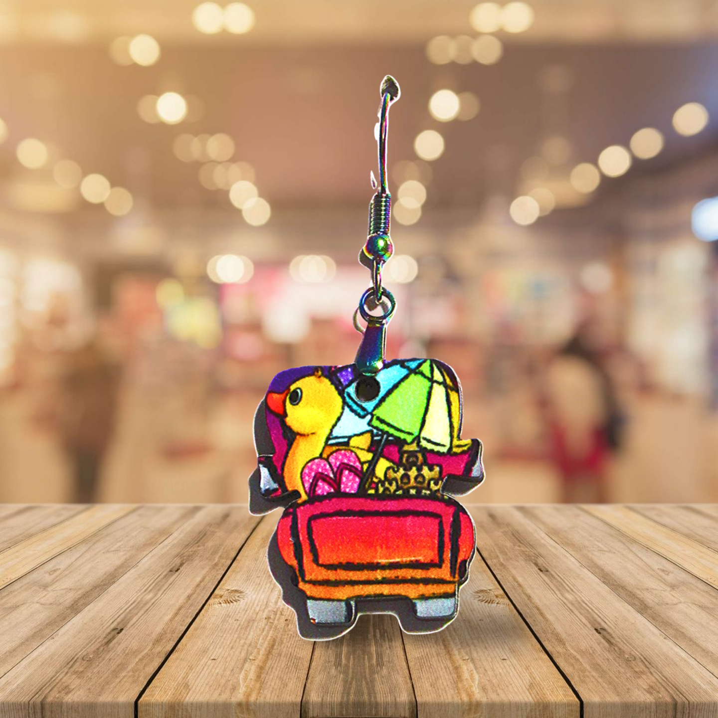 Truck Shaped Sublimated Earring 1 inch