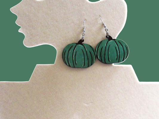 Pumpkin Shaped Sublimated Earrings 1.5 inch