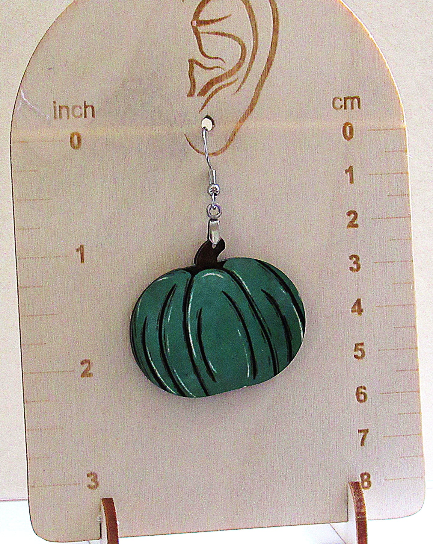 Pumpkin Shaped Sublimated Earrings 1.5 inch