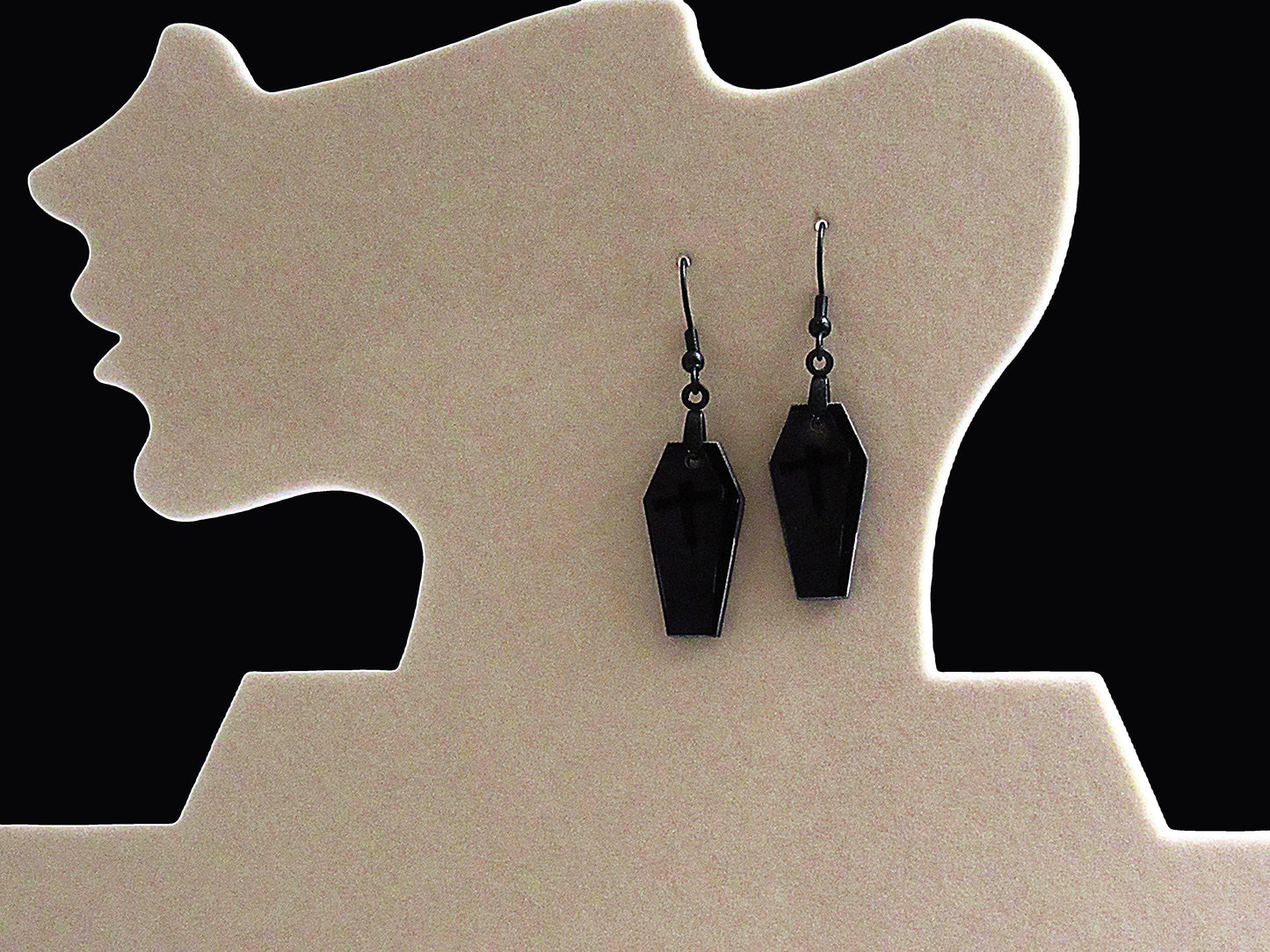 Coffin Shaped Sublimated Earrings 1 inch