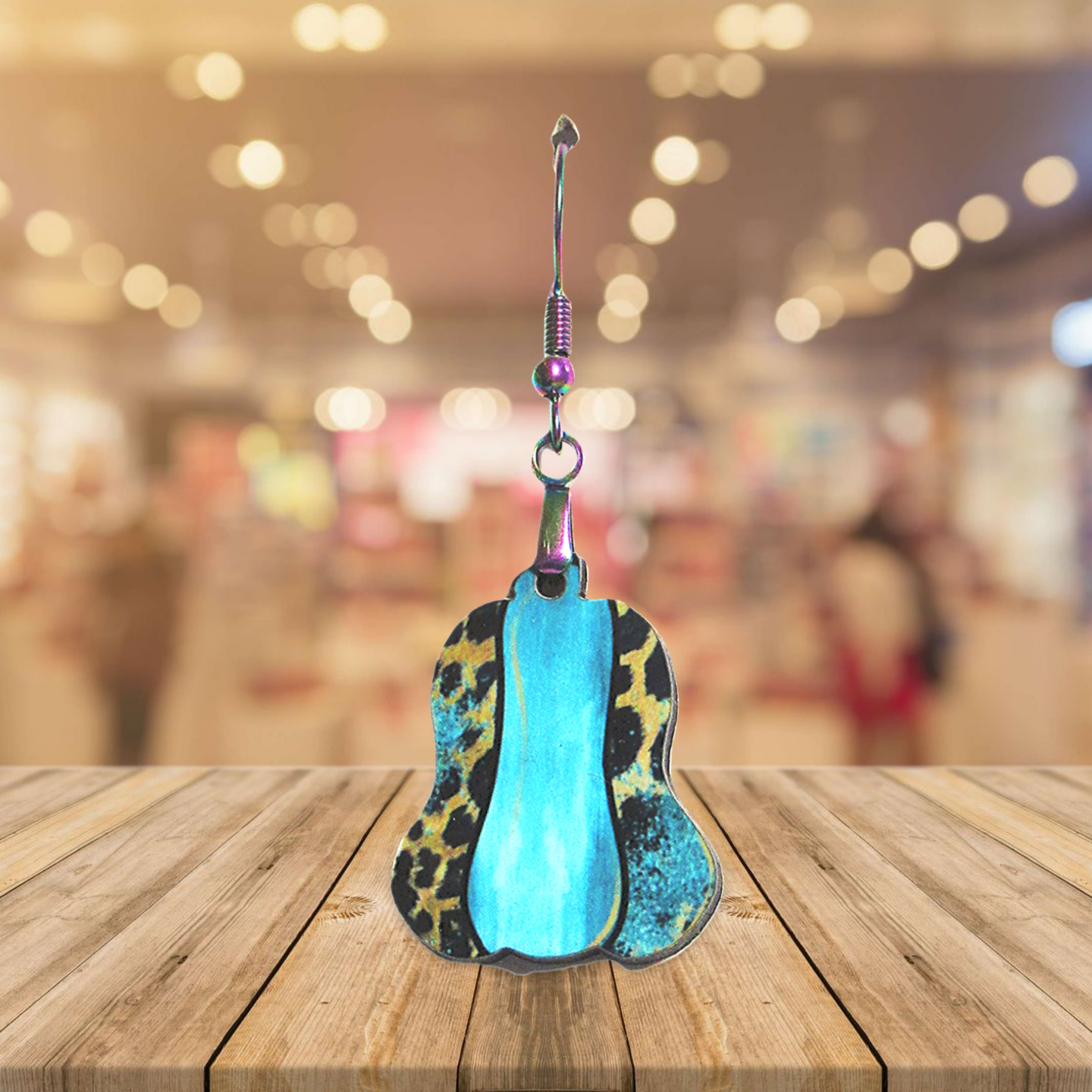 Lumpy Pumpkin Shaped Sublimated Earrings