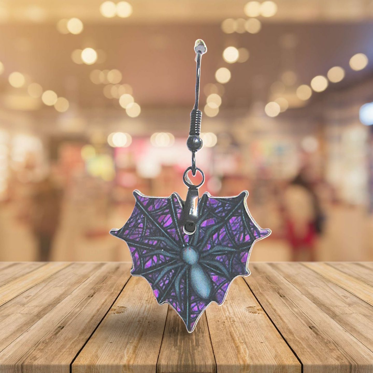 Heart Web Shaped Sublimated Earrings 1 inch