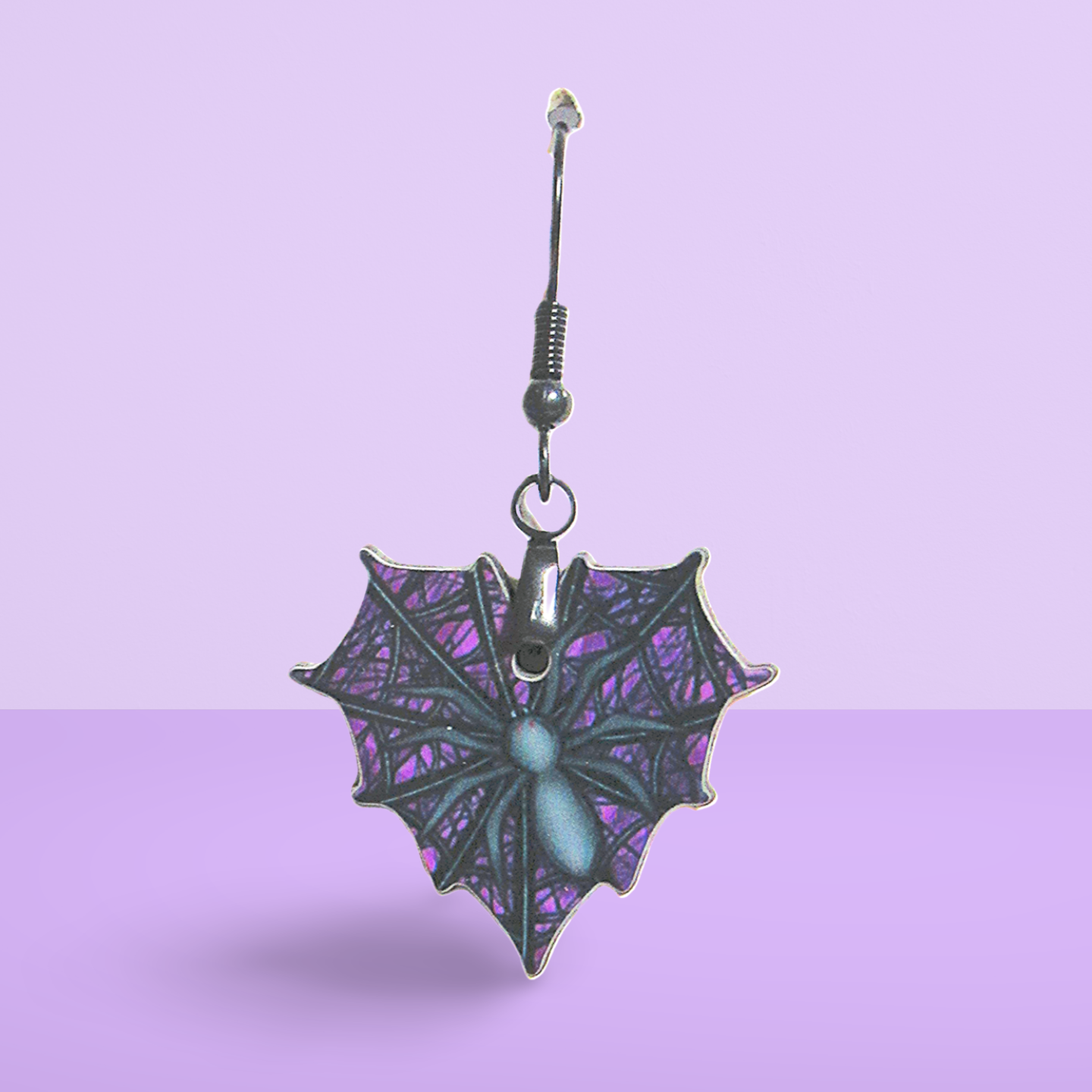 Heart Web Shaped Sublimated Earrings 1 inch