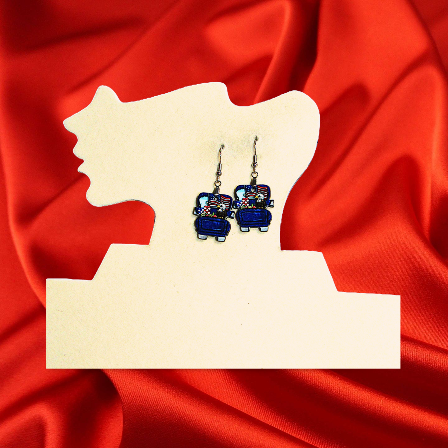 Truck Shaped Sublimated Earring 1 inch