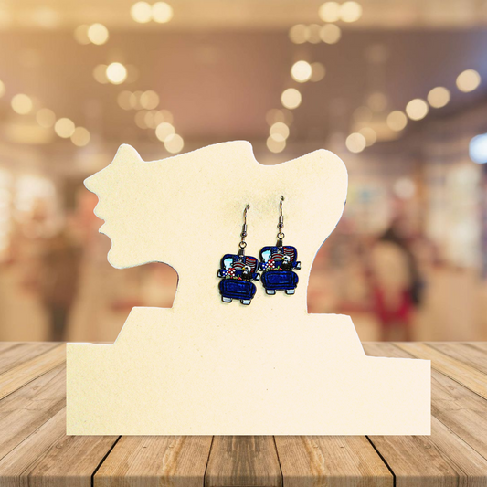 Truck Shaped Sublimated Earring 1 inch