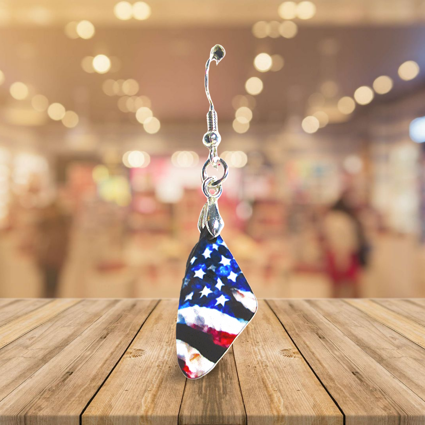 Wing Shaped Sublimated Earring 1 inch