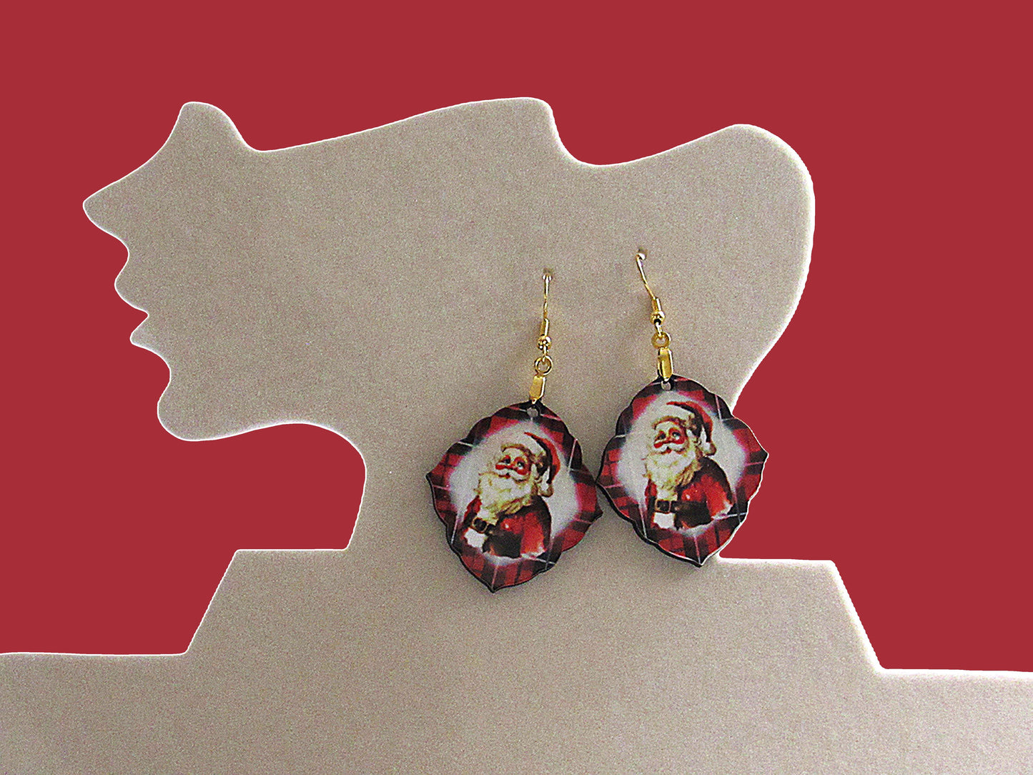 Fancy Diamond Shaped Sublimated Earring