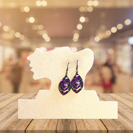 Open Teardrop Shaped Sublimated Earrings 1.5 inch