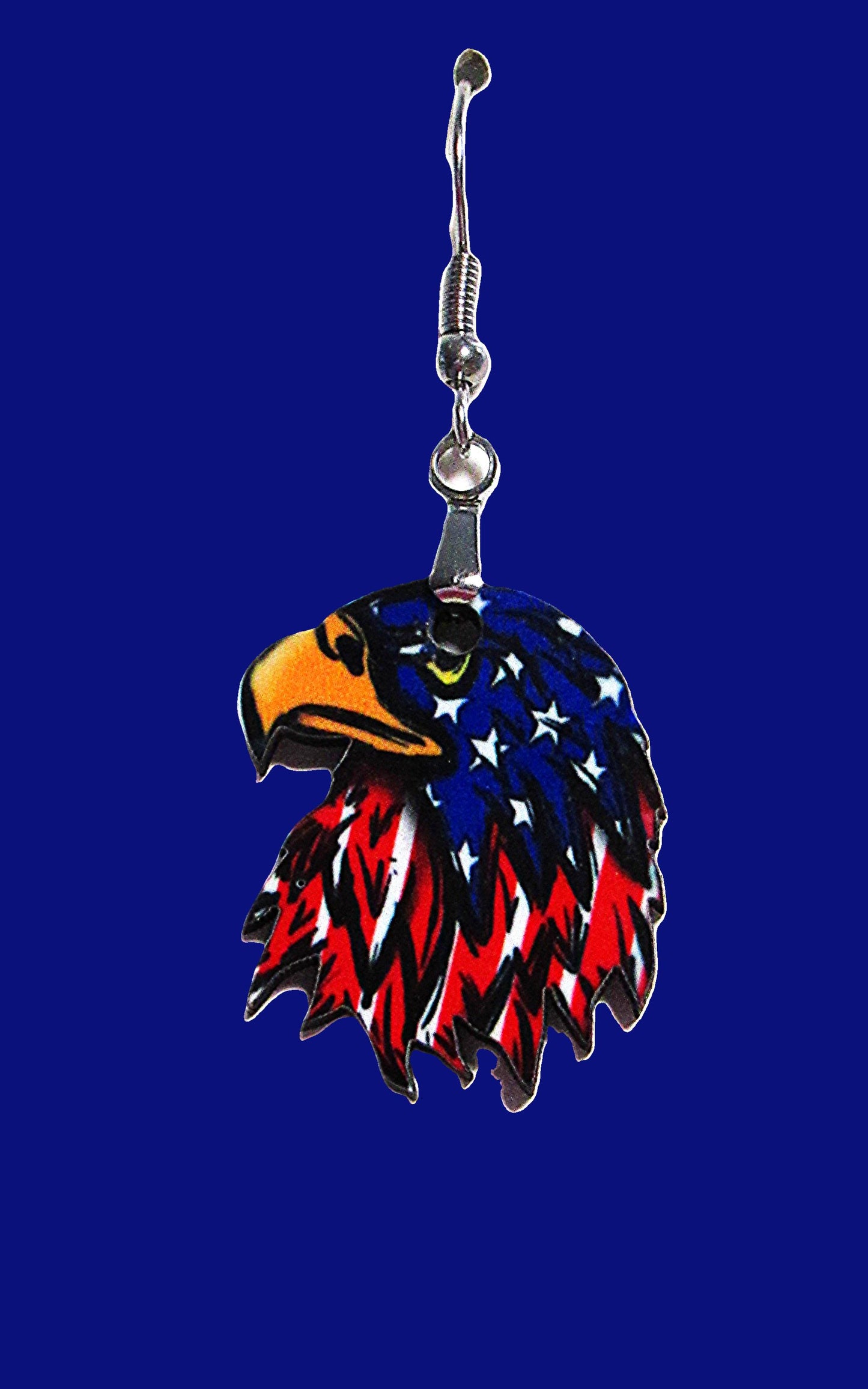 Eagle Head Shaped Sublimated Earrings 1 inch