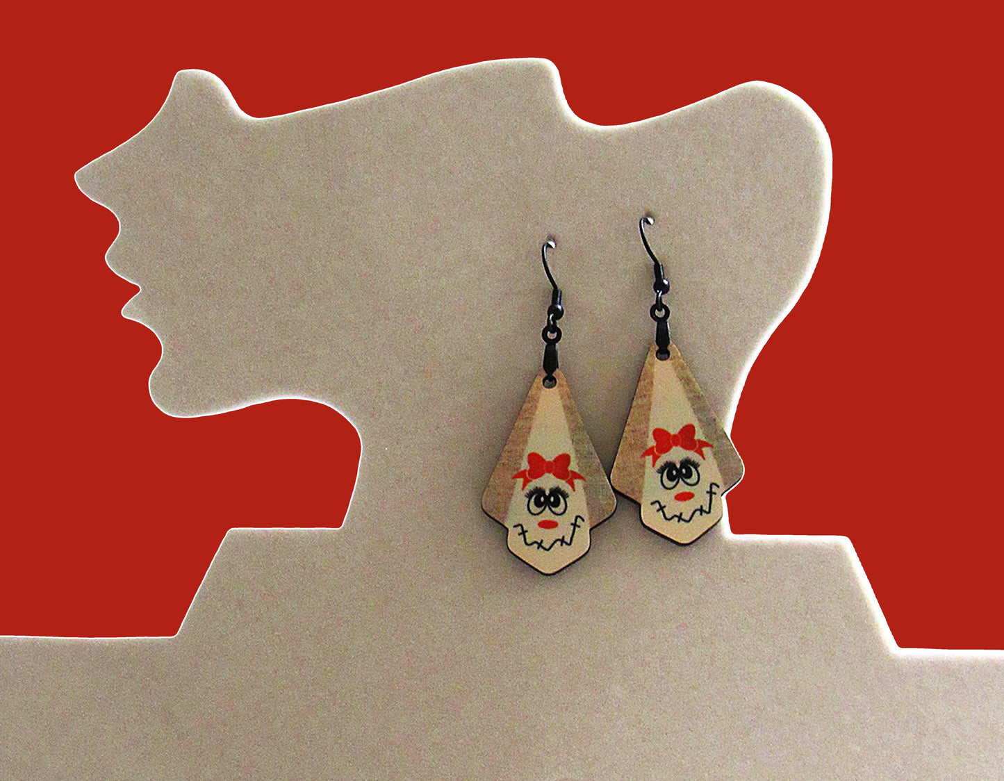Fan Shaped Sublimated Earrings